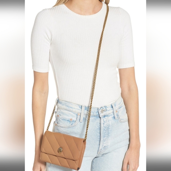 Kurt Geiger NWT London Soho Drench Leather Wallet on a Detachable Chain - Picture 12 of 13